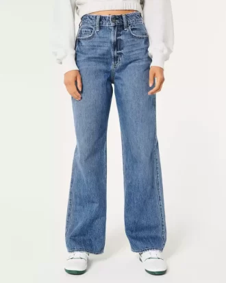 Ultra High-Rise Medium Wash Baggy Jeans