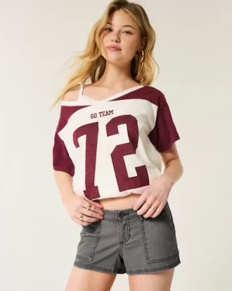 Ultra Low-Rise Twill Mini Shorts