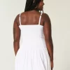 V-Neck Bubble Mini Dress