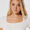 Waffle Button-Down Tee