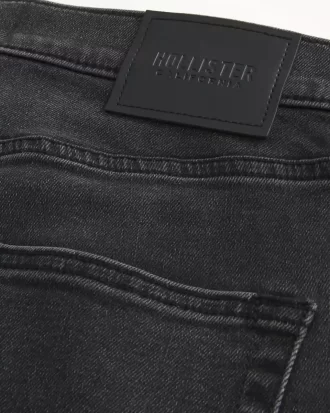 Washed Black Athletic Skinny Jeans