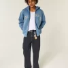 Washed Black Baggy Bootcut Jeans
