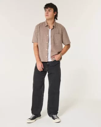 Washed Black Baggy Jeans