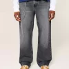 Washed Black Baggy Jeans