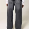 Washed Black Baggy Jeans