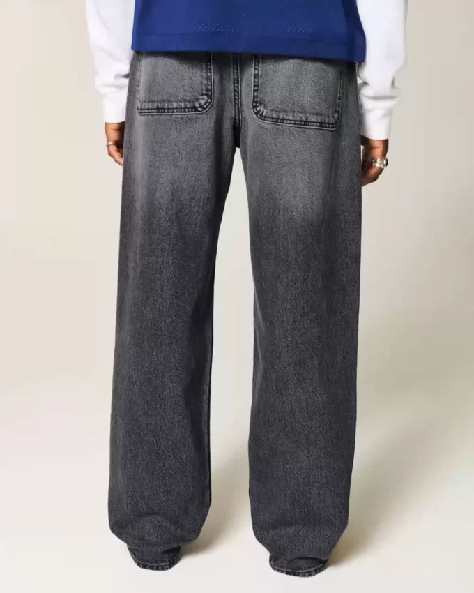 Washed Black Baggy Jeans