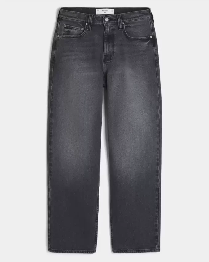 Washed Black Baggy Jeans