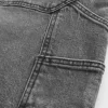 Washed Black Denim Baggy Painter Shorts