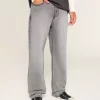 Washed Black Embellished Graphic Baggy Jeans