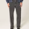 Washed Black Logo Graphic Baggy Jeans