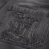 Washed Black Logo Graphic Skater Baggy Jeans