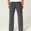 Washed Black Loose Jeans