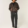 Washed Black Loose Painter Jeans