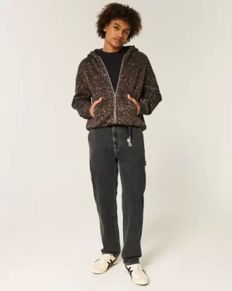 Washed Black Loose Painter Jeans