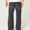 Washed Black Relaxed Bootcut Jeans
