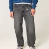 Washed Black Skater Baggy Jeans