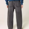 Washed Black Skater Baggy Jeans