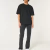 Washed Black Slim Straight Jeans