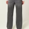 Washed Black Star Graphic Baggy Jeans