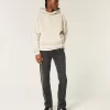 Washed Black Straight Jeans