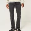 Washed Black Straight Jeans
