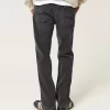 Washed Black Straight Jeans