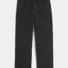 Washed Black Studded Baggy Jeans