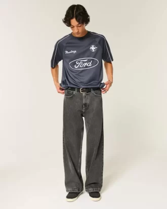Washed Black Super Baggy Jeans