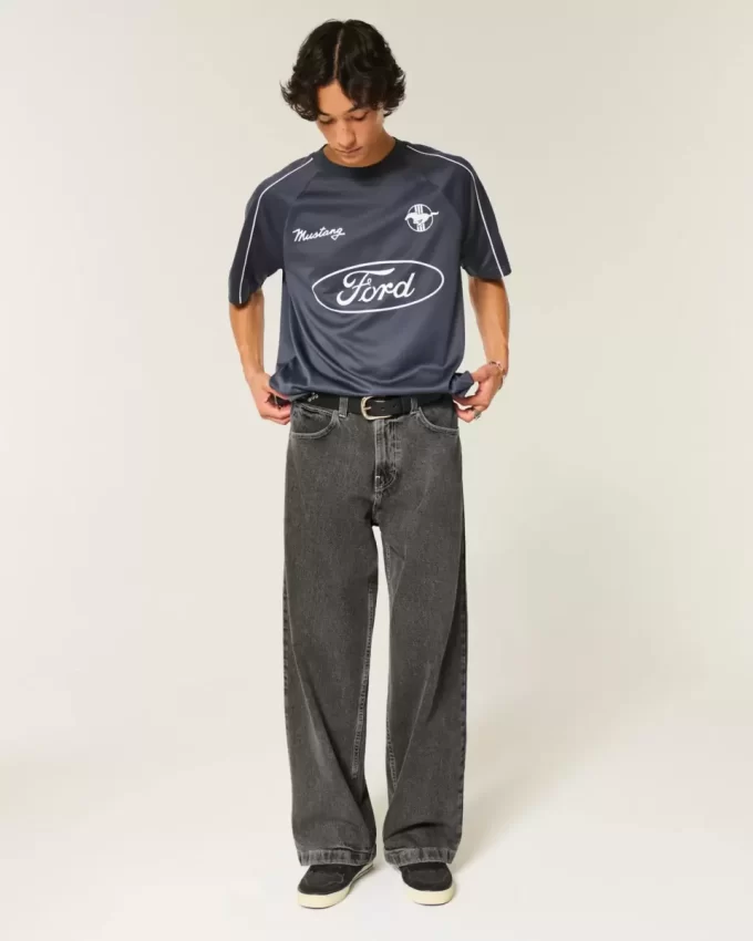 Washed Black Super Baggy Jeans