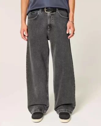 Washed Black Super Baggy Jeans