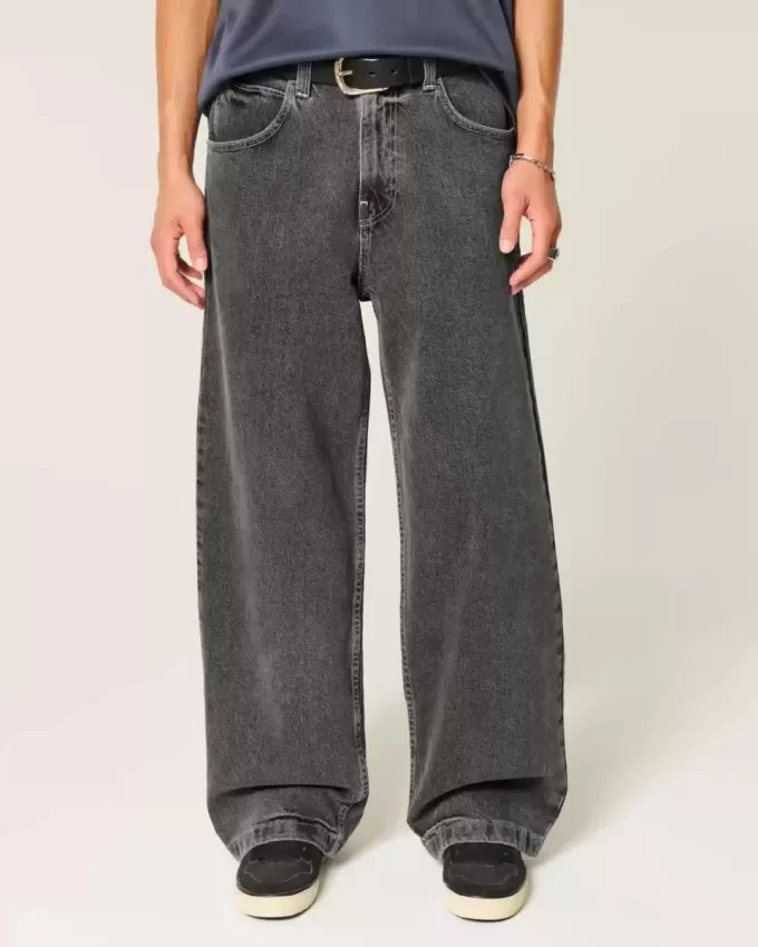 Washed Black Super Baggy Jeans