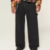 Washed Black Super Baggy Painter Jeans