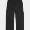 Washed Black Super Baggy Painter Jeans