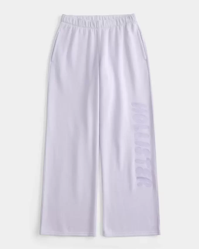 Wide-Leg Logo Sweatpants