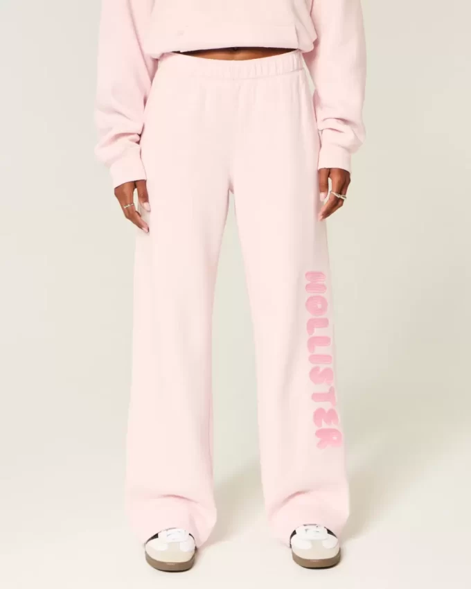 Wide-Leg Logo Sweatpants